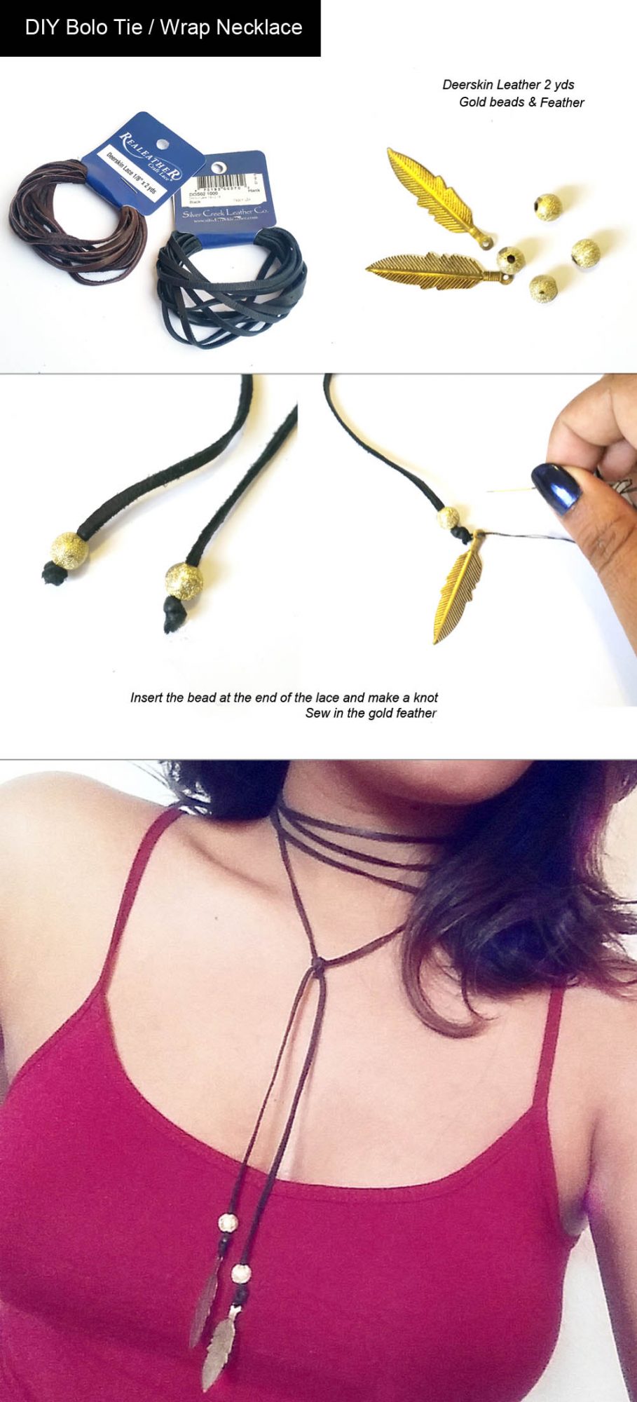 Bolo Tie Like Necklace - Ametsuchi