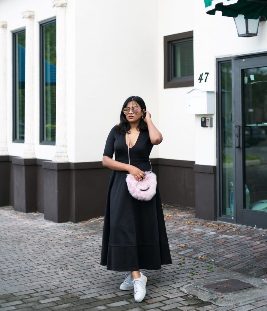 Women S Black Dress Sneakers 2026.Long Black Dress & Sneakers - Chic Stylista | By Miami Fashion Blogger
