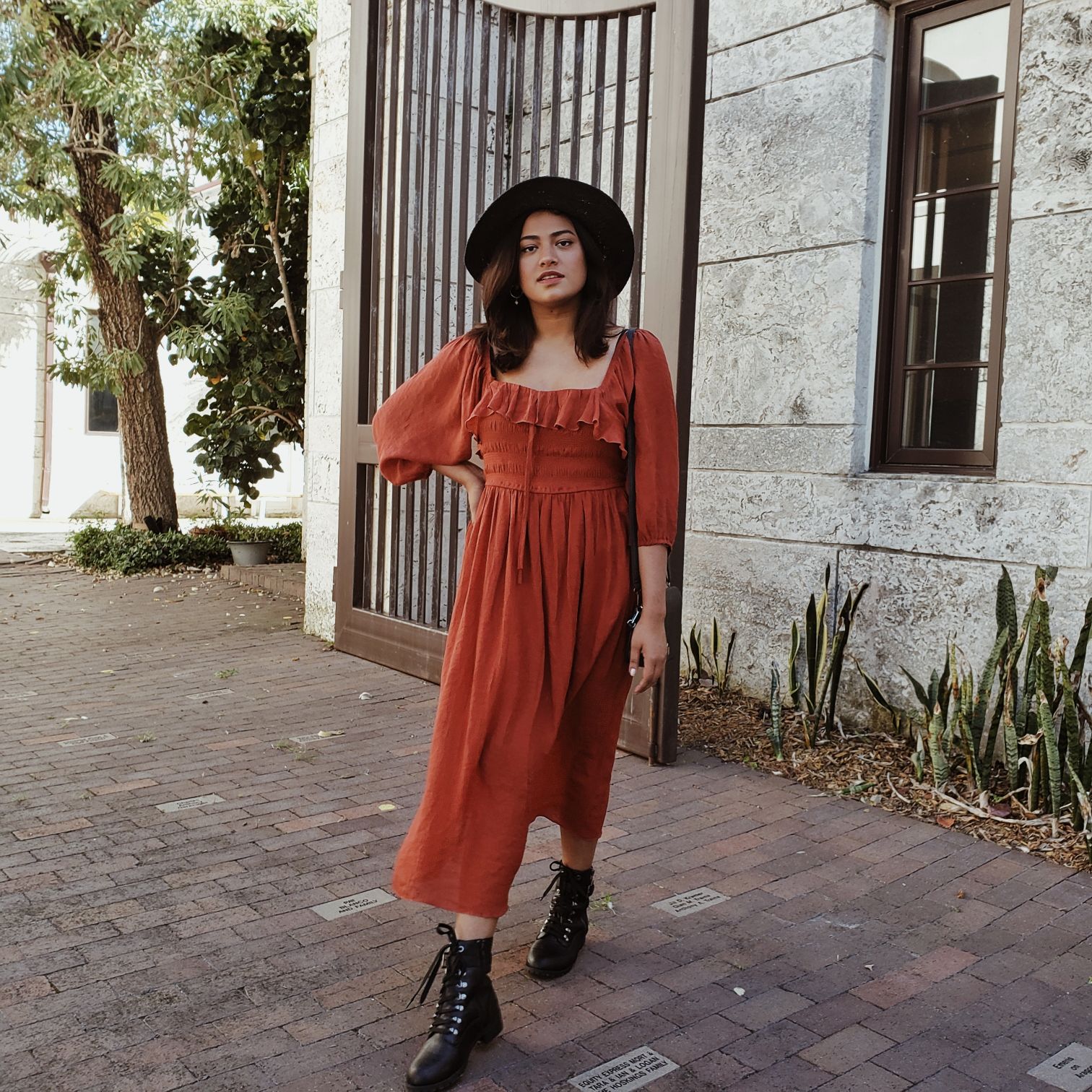 Burnt orange hotsell dress maxi