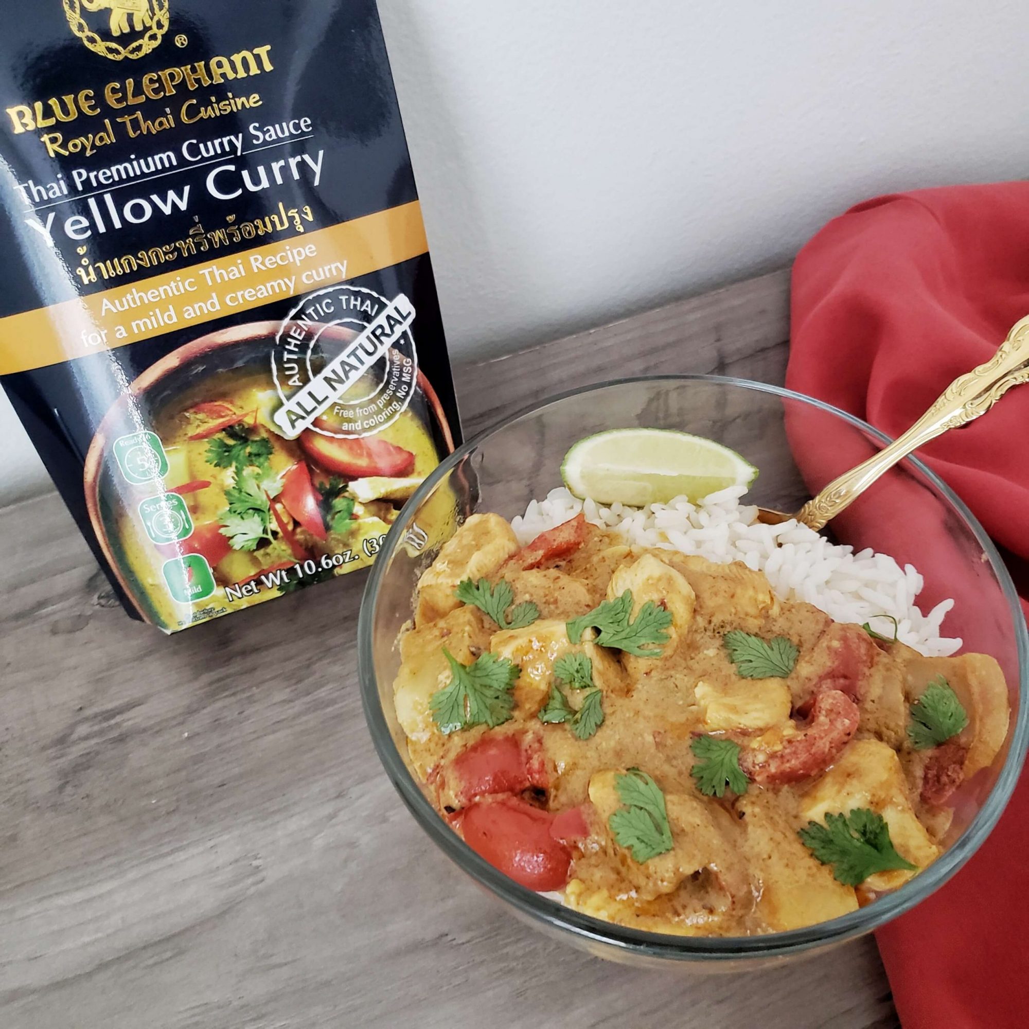 Thai Yellow Chicken Curry Easy Thai Food Recipe with rice